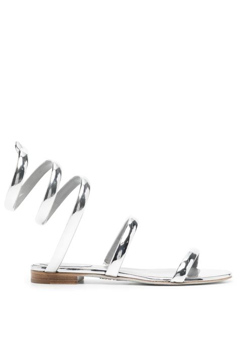 Silver uniper metallic-finish sandals René Caovilla - women